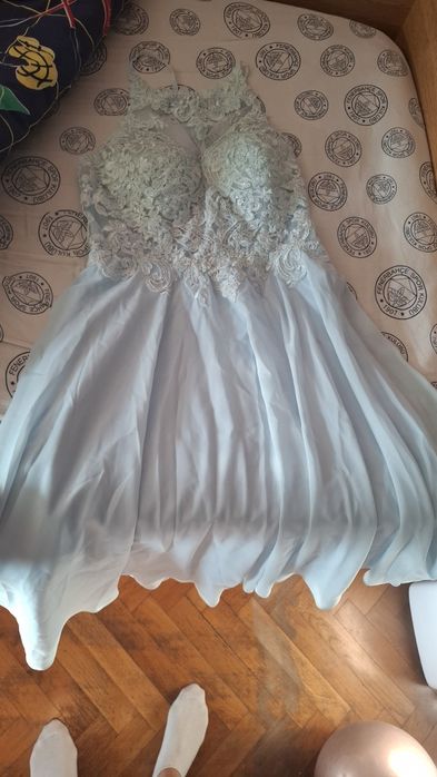 Синя официална рокля