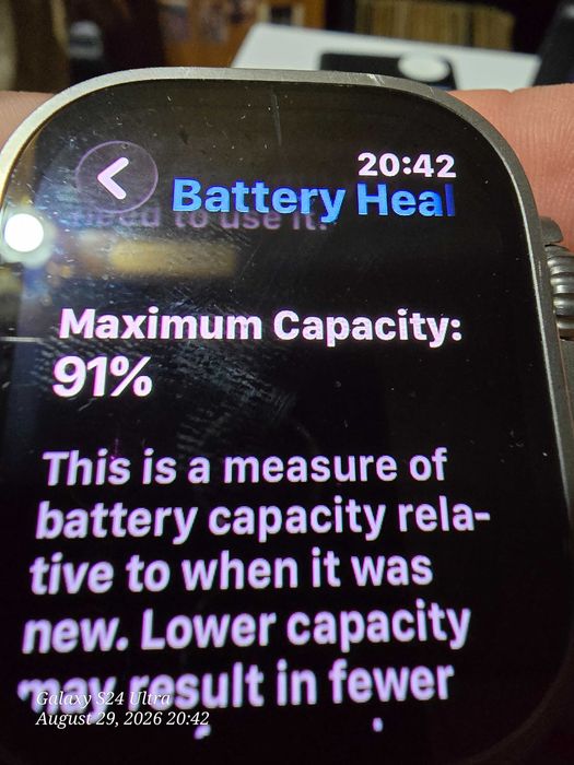 Apple Watch Ultra 1 49mm Titanium GPS + Cellular – Перфектен – 91% Battery Health