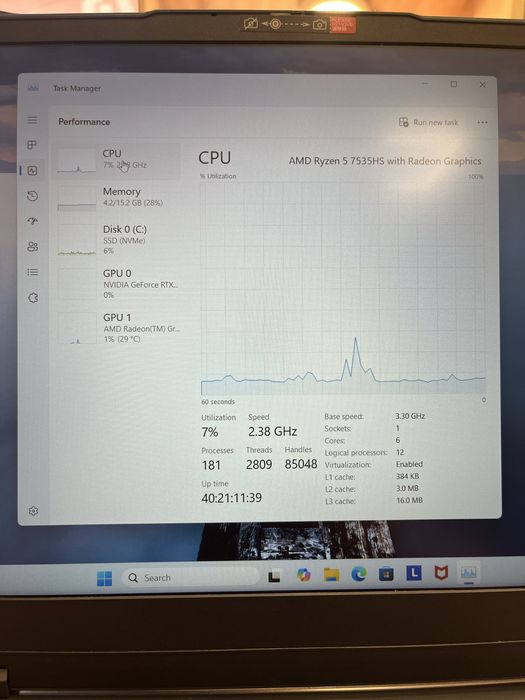 Lenovo Ideapad Gaming Ryzen 5 7535HS 16GB RTX 3050 512GB