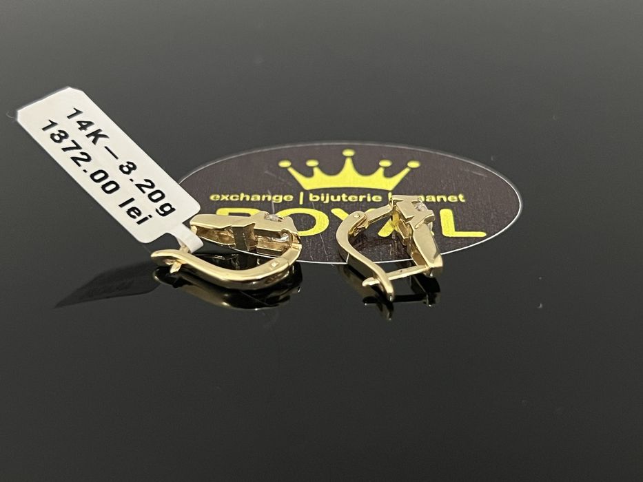 Bijuteria Royal CB: Cercei dama aur 14k 3,20gr