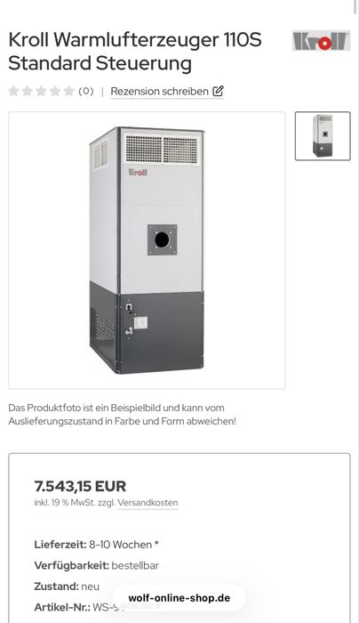 Centrala ieftina Kroll pe motorina sau ulei ars