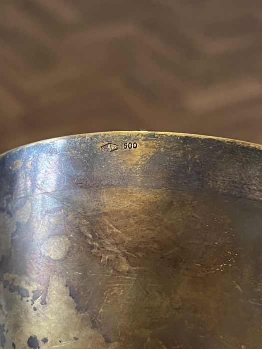 Vand potir din argint suflat cu aur