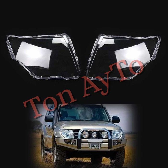 Стъкла Капаци Фарове Паджеро Митсубиши Pajero Mitsubishi V87 V93 V97 2007 - 2018 Стъкла Фарове Комплект