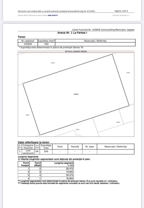 Teren Intravilan Agigea 500 mp