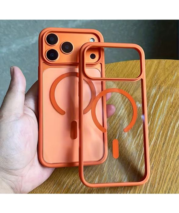 Iphone 16/17 PRO/PLUS/PRO MAX/AIR - Husa Magsafe Clear Back Hard PC