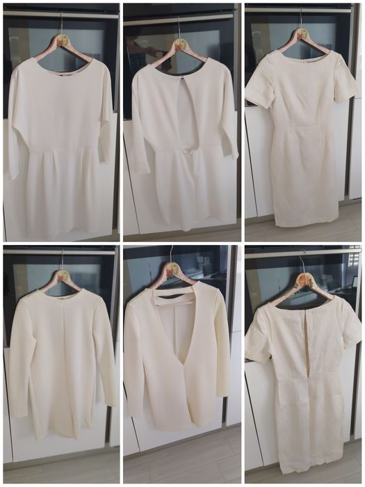 Бели стилни рокли с гол гръб