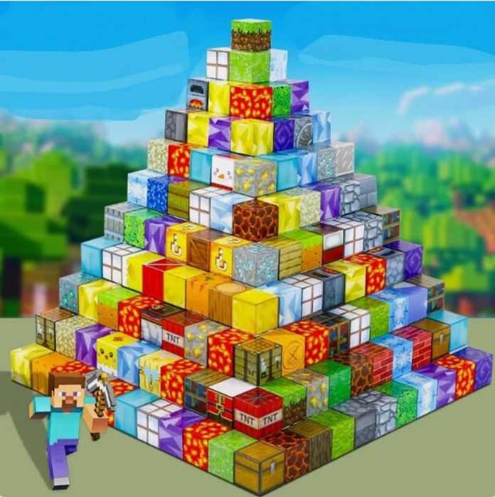 Комплект Магнитни кубчета Майнкрафт Minecraft Magnetic Blocks