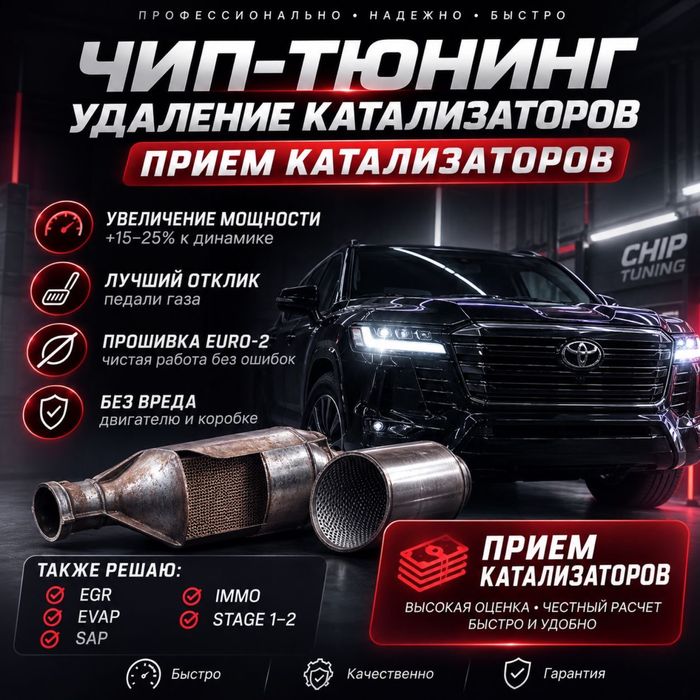 Удаление Катализатор, Чип-тюнинг, прошивка Эбу, Прием катализаторов