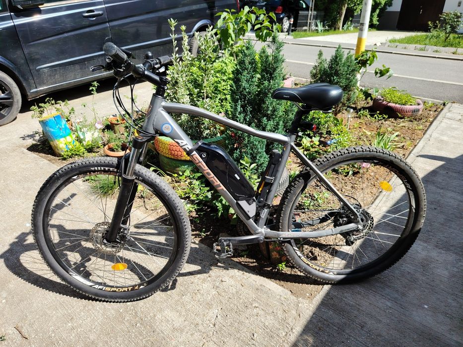 Bicicletă Afisport electrică roți 27,5,3×9 viteze
