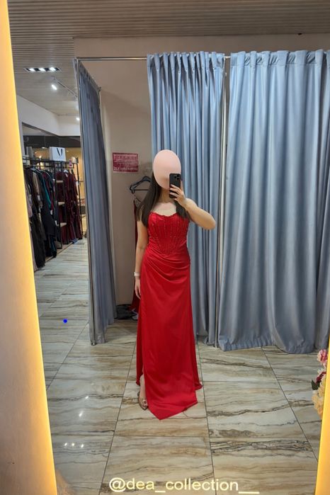 Вечернее красное платье 46-48