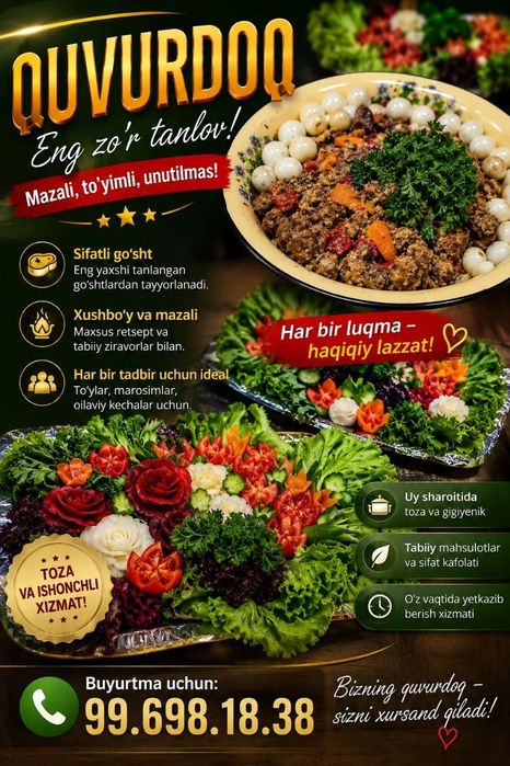 Qovurdoq milliy taomlar zakaz olamiza
