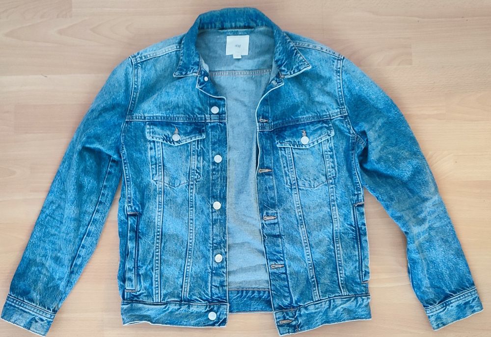 Geaca denim albastra