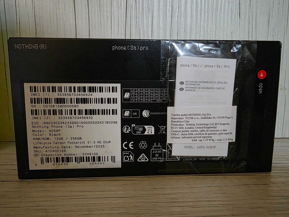Nothing Phone (3a) – 12GB RAM / 256GB | NOU SIGILAT
