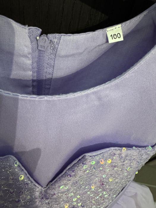 Бебешка официална рокля с пайети  - 2-3г. /100 см.