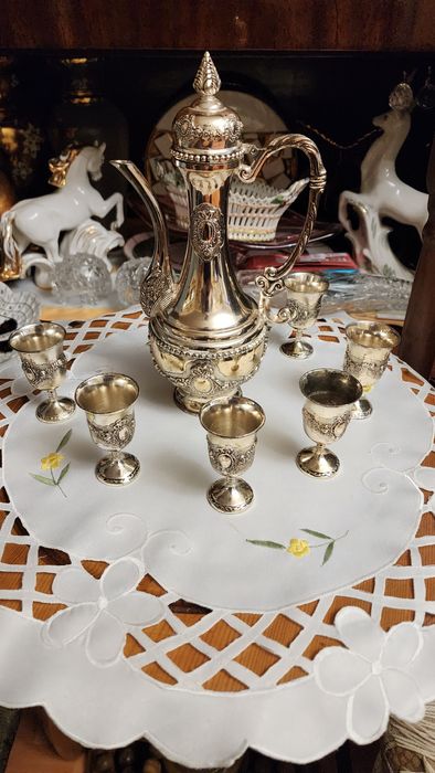 Коньячный набор мельхиоровый