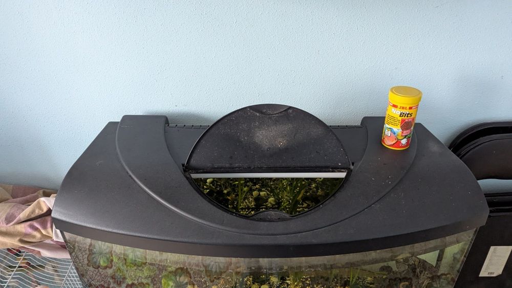 Capac acvariu 80x35cm LED NEGRU, curbat