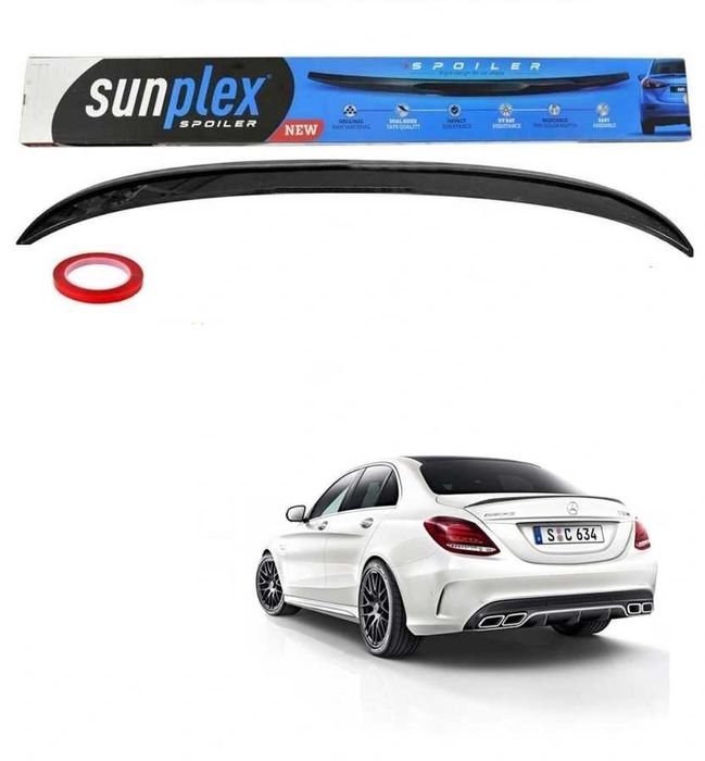 Спойлер Лип за Mercedes C W205 14-19 черен пиано лак
