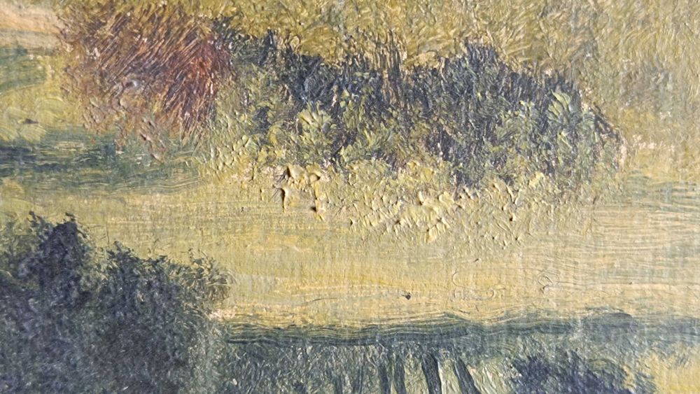 Картина маслом на картоне