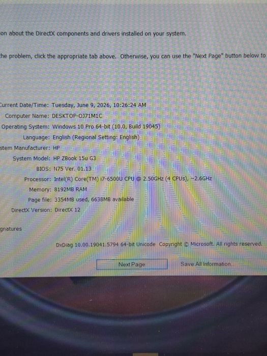 Laptop Hp z book i7