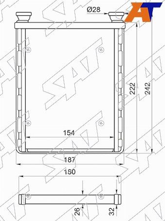 Радиатор печки Toyota Harrier