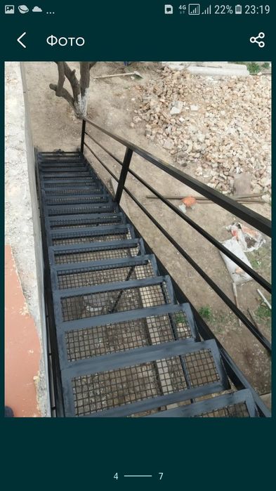 Металокаркас лестниц