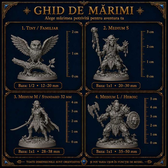 Printare 3D la comandă pe rășină – miniaturi D&D / tabletop după STL