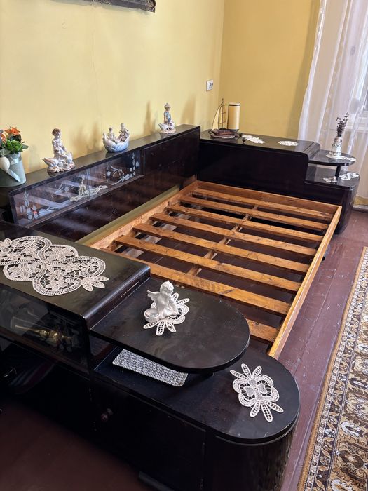 Set complet: Mobila dormitor vintage lemn masiv