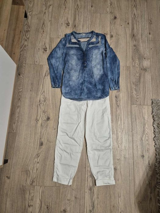 Лот панталон на Zara нов и дънкова риза