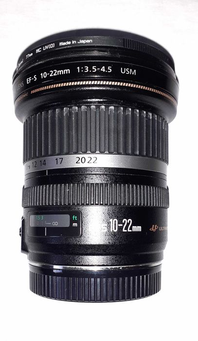 Canon EF-S 10-22 mm+parasolar Canon+filtru Hoya