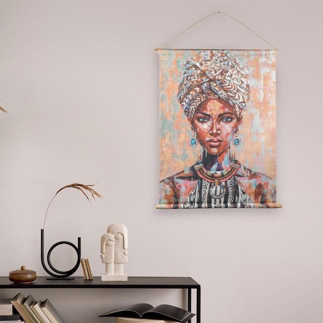 97х76см! Текстилно платно с етно мотив