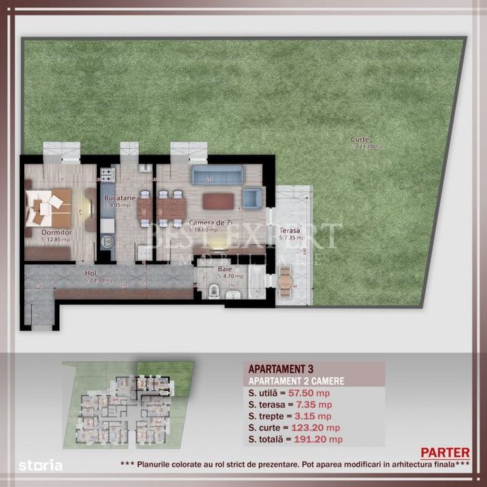 2 Camere | Gradina Privata | incalzire pardoseala