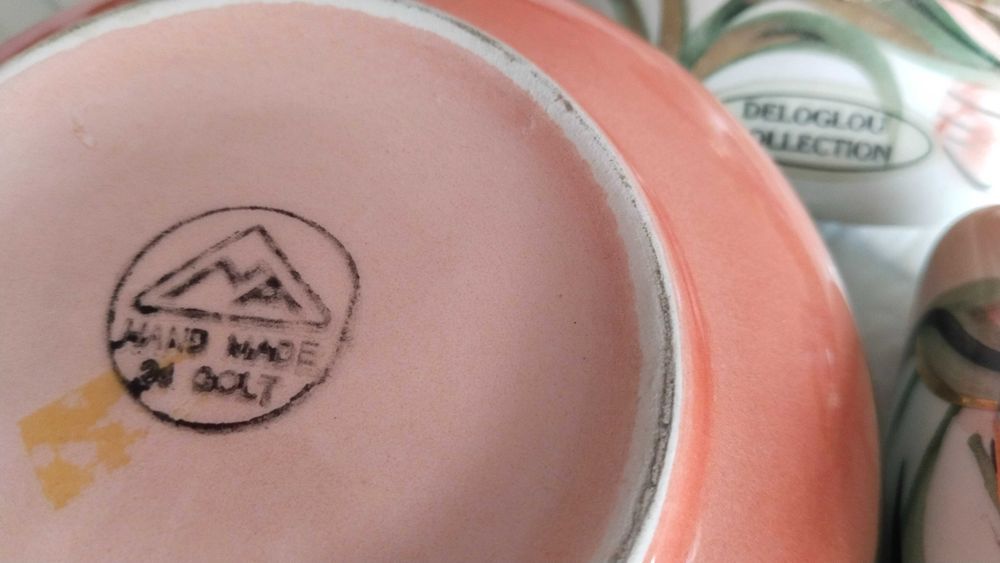 Порцеланов Deloglou Collection ръчно рисуван сет