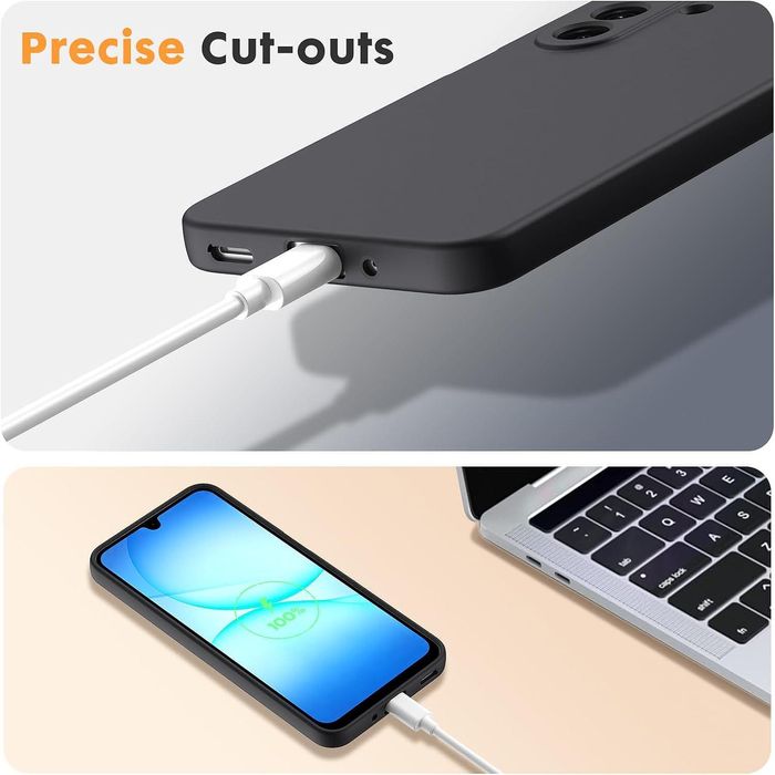 Матов силиконов кейс за samsung galaxy a17 - черен