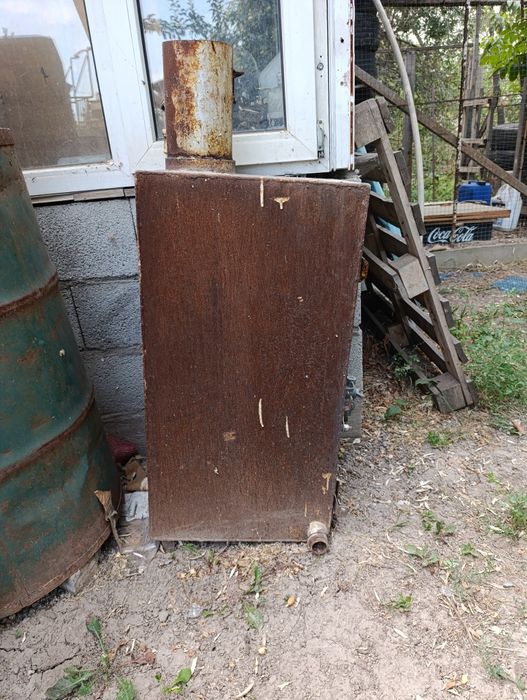 Печь на газу и дрова уголь