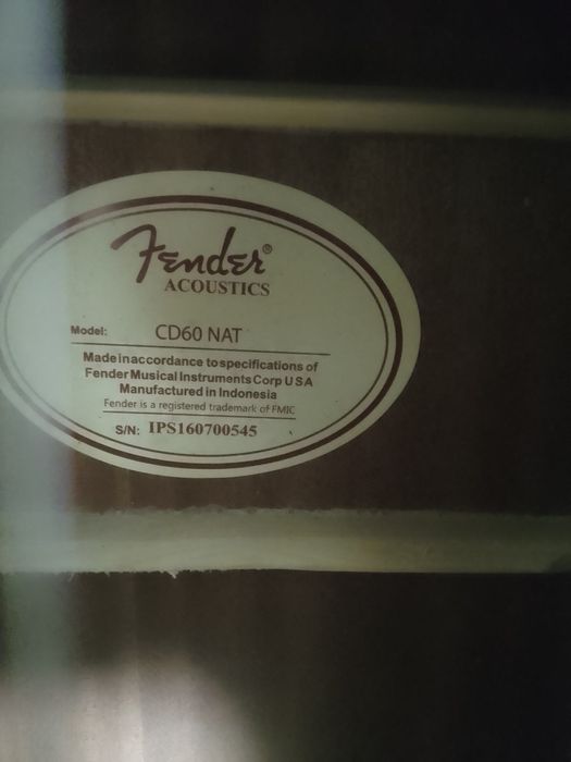 Продам Fender CD 60nat
