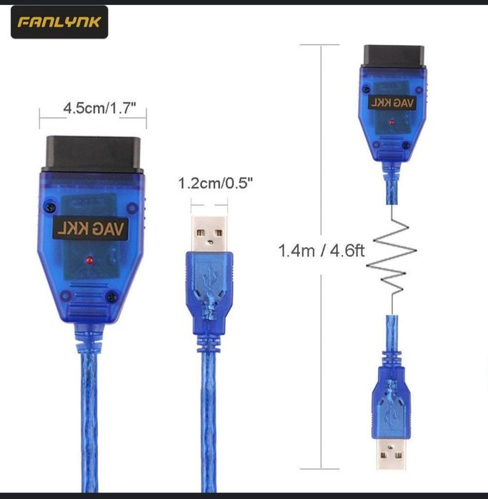 Диогностика кабель VAG KKL, Obd кабель