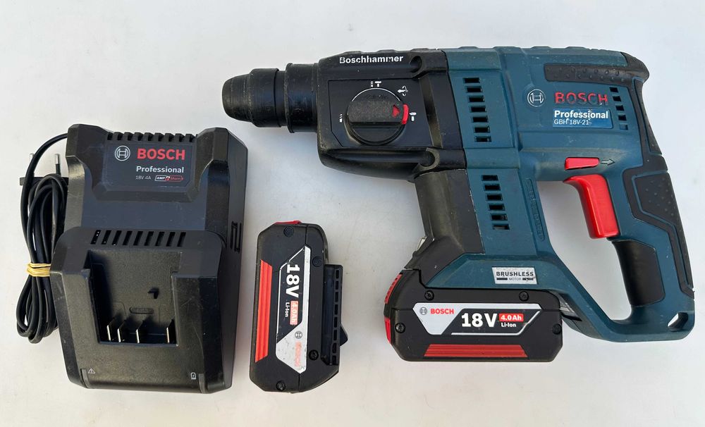 BOSCH GBH 18V-21 - Акумулаторен безчетков перфоратор 2x18V 4.0Ah