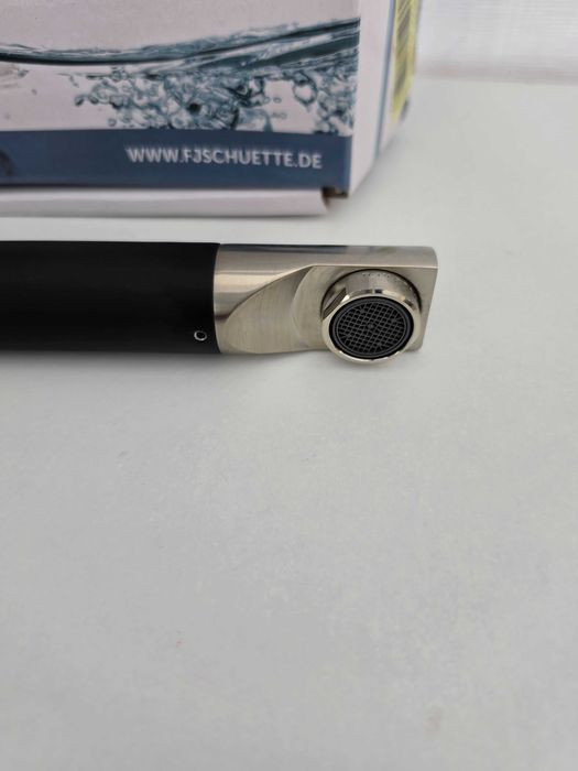 Baterie bucătărie monocomandă SCHÜTTE Rio finisaj inox/negru 79866