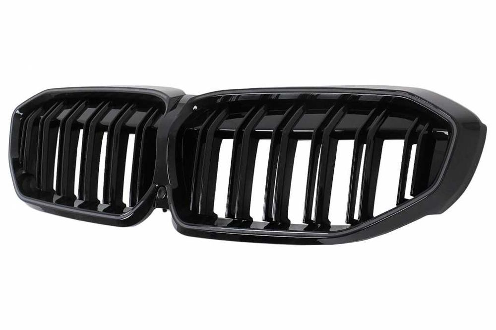 Grile Centrale cu LED BMW Seria 3 G20 Sedan G21 Touring (2019-2022) Negru Lucios luminate