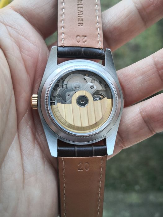 Ceas automatic King Seiko Vanac two tones curea piele deployant