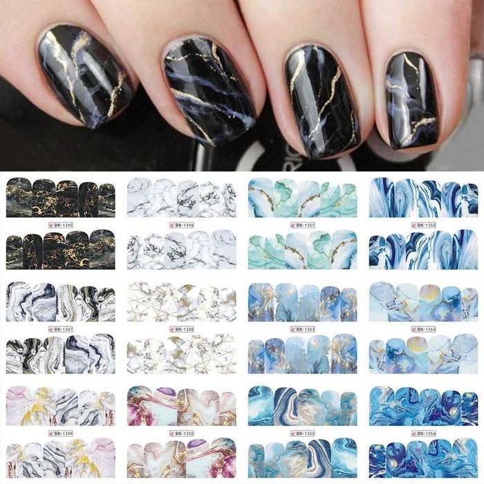 Комплект водни стикери мрамор № 82