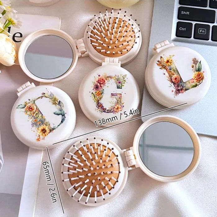 Мини четка с огледало