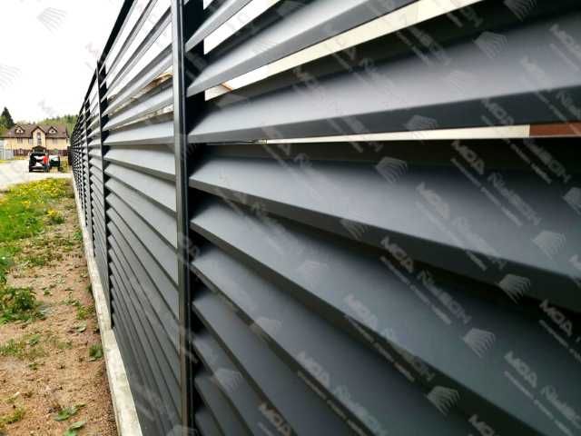 Забор жалюзи горизонтальный