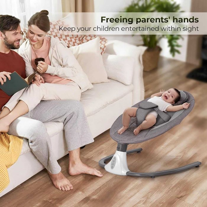 Бебешки стол-люлка с дистанционно управление, 5 скорости, 4 таймера