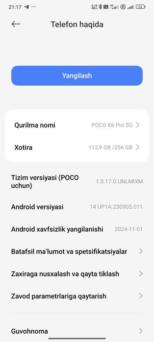 Xiaomi: Poco  x6  pro