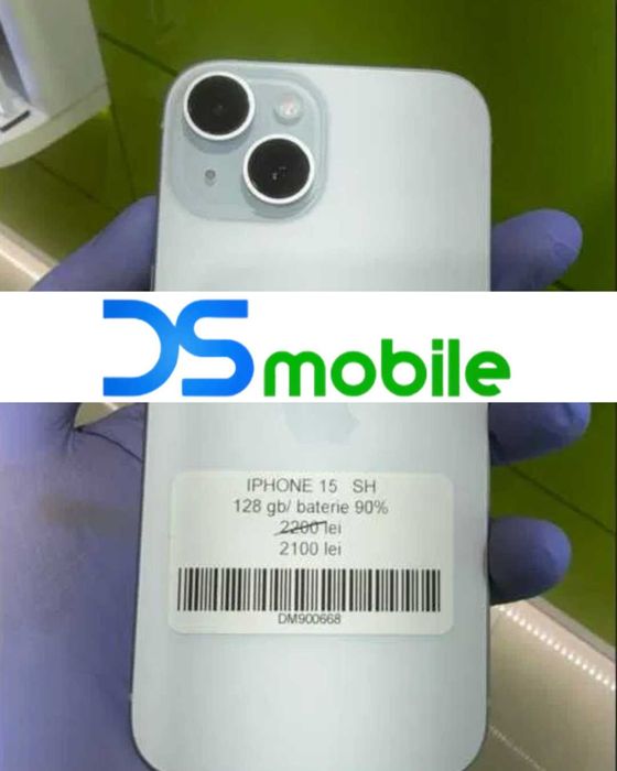 iPhone 15 Blue– SH, 128 GB – Facem si buy-back