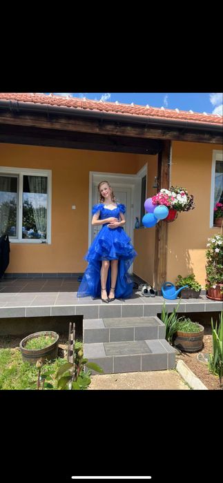Турско синя бална рокля