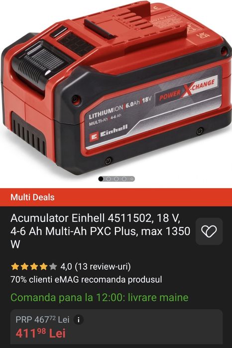 Acumulator Einhell 4-6 Ah nou
