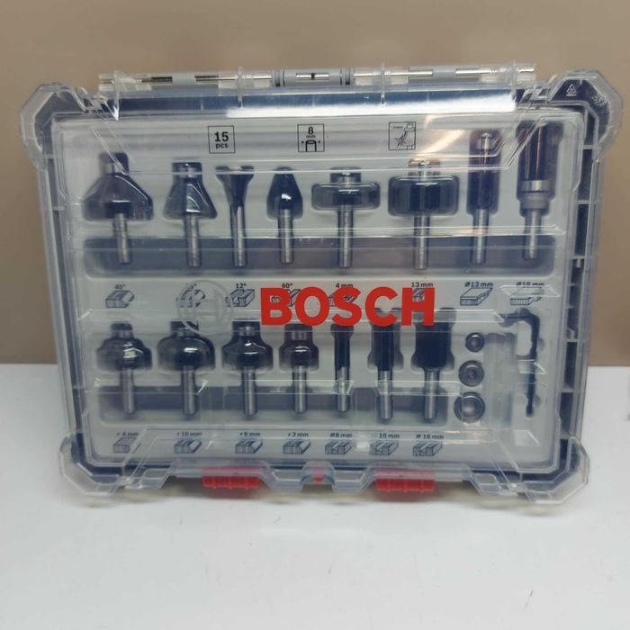 К-кт фрезери Bosch за оберфреза 8 mm 15 части