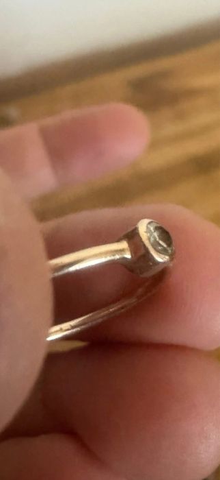 Inel aur rose marimea 50 cu diamant